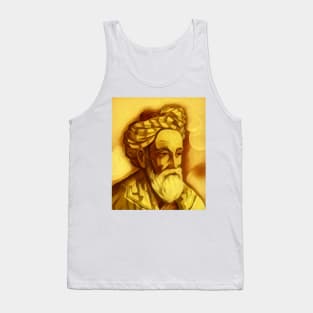 Omar Khayyam Golden Portrait | Omar Khayyam Artwork 9 Tank Top